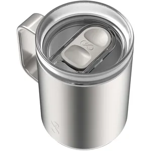 Mug de voyage écologique en acier inoxydable, gobelets isothermes, merchandising - Product Image 1