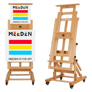 MEEDEN Deluxe H-Frame Studio Easel Multi-Function Artist Easel Made of Heavy Duty Solid Beech Wood Holds up to 78.7''