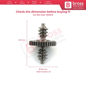Engranaje de Reparación de Espejo Lateral BGE542 para S80 MK1 1998-2006, Engranaje Metálico, Diámetro 18.63 mm, Número de Dientes 35 - Product Image 5