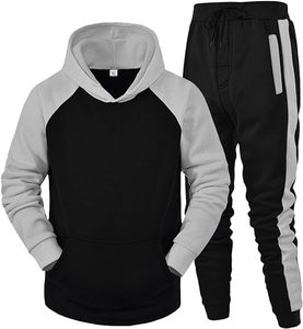 พรีเมี่ยมคุณภาพบุรุษวอร์ม 2 ชิ้นHoodie Jogging ActivewearแขนยาวHoodies Casual Sweatsuitชุดสําหรับชาย - Product Image 1