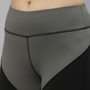 High Waist Color Blocked Yoga Leggings Full Length Mesh Panel Spandex Nylon Four-Way Stretch Pants - Product Image 6