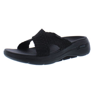 Skechers <b>Go</b> WalkArch Fit Women's Sporty <b>Black</b> Walking Shoes Height Increasing Fashion Trend Soft Mesh Lining | 100% Authentic - Product Image 1