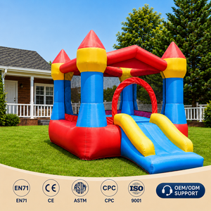 <span class=keywords><strong>Castillo</strong></span> Inflable para Niños de Tela Oxford Reforzada con Tobogán, <span class=keywords><strong>Castillo</strong></span> Hinchable para Fiestas de Cumpleaños en el Patio Trasero, Personalizado OEM - Product Image 1
