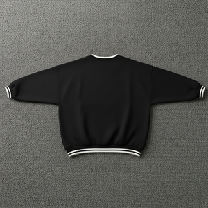 Sweat-shirt en molleton de coton 100% de haute qualité, couleur unie, tricot côtelé personnalisé, poids lourd, logo imprimé sur écran personnalisé - Product Image 5
