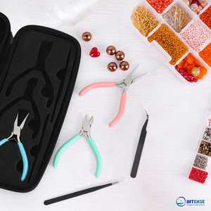 Kit de Alicates para Joyería de Acero Inoxidable, Alicates de Punta Redonda, Alicates de Corte de Alambre, Pinzas Curvas y Puntiagudas, Estuche Incluido - Product Image 2