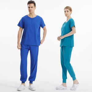 Uniforme Médico de Punto con Cuello en V, Personalizable con Logotipo, para Hombres y Mujeres, Enfermería, Verano 2025, Envío Rápido, Venta al Por Mayor - Product Image 3