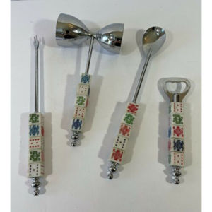 Kit de bar multifonctionnel Premium Ludo Dice, idéal pour mélanger, servir, les bars à domicile, les cadeaux et la décoration, en provenance d'Inde - Product Image 1