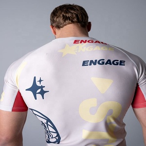 Custom printed sports jersey breathable quick dry short sleeve training shirt lightweight athletic wear for men <b>women</b> teams - Product Image 3