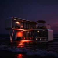Maison préfabriquée moderne de 26 m² à deux étages, type Apple Cabin, maison modulaire, portable, mobile, glamping