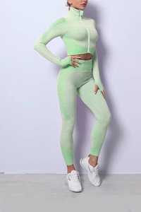 Conjunto Deportivo para Mujer, Pantalones de Yoga con Cintura Alta y Elásticos, Chaqueta Elegante, Ropa Deportiva, Ropa Activa, Pantalones de Baile - Product Image 6