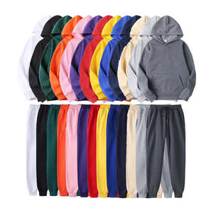 2 Pc Sweatsuit Distressed Embroidery Hoodie Flared Sweatpants Sets pour hommes Custom Sweat Jogger Stacked Pants Set Tracksuits Set - Product Image 2