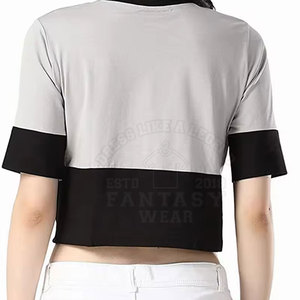 T-shirt court pour femme sur mesure, style moderne, haut de gamme, manches courtes, décontracté, léger - Product Image 6