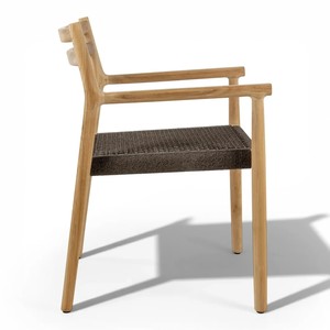 OEM Solid Teak <b>Wood</b> <b>Dining</b> <b>Chair</b> with Armrests Contemporary <b>Dining</b> Room Furniture for Restaurant Cafe Hotel Warehouse Home Use - Product Image 4