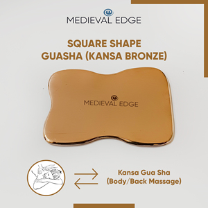 Best Quality Square Kansa Gua Sha Massage Tool for Lymphatic Drainage and Skin Revitalization Therapy Original Indian Factory - Product Image 3