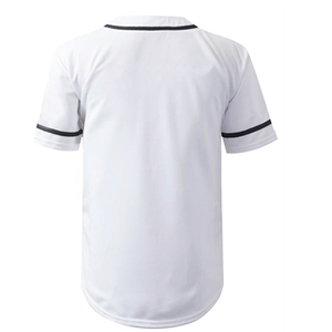 Custom Design OEM V Neck Button Shirts Sportswear Baseball Softball Jersey Breathable Quick Dry 100% Polyester Anti-Bacterial - Product Image 4