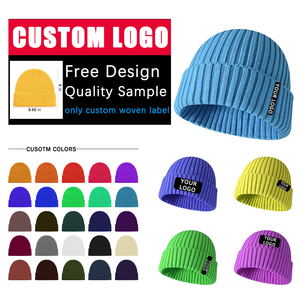 Gorro de calavera de invierno acrílico 100% personalizado, gorro de diseñador con logotipo abullonado, gorro de punto cálido Hip Hop alto, impresión Digital adecuada para viajes - Product Image 2