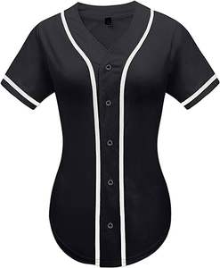 Maillot de baseball à manches courtes et col en V pour femmes MICR@TECH SPORTS, uniforme d'équipe de softball avec logo et design personnalisés - Product Image 1