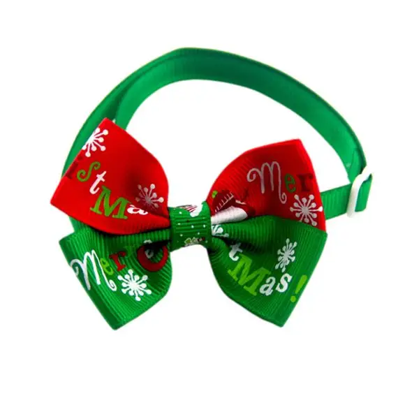 Personalize Custom Dog Christmas Bow Tie Pet Cute Pet Bow Tie Collar Pet Collars For Cats