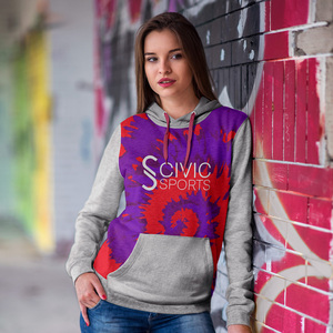 Sudaderas de algodón con cuello de Jersey de alta calidad Unisex, sudaderas con capucha bordadas Tie-Dye para hombres de talla grande, ropa de invierno de alta calidad - Product Image 2
