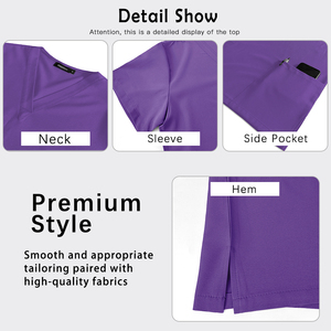 Hommes Médecin Soins Infirmiers Chirurgicaux Clinique À Manches Courtes Multicolore Salon Workwear crubs uniformes setsStand collarshort sleeve - Product Image 2