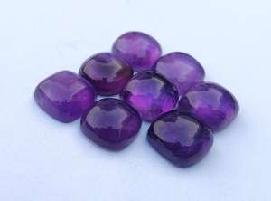 มาใหม่เบาะทรงสี่เหลี่ยมสีเหลืองอเมทิสต์ธรรมชาติมาใหม่หลังแบนปรับขนาดเครื่องประดับหินทุกขนาด - Product Image 5