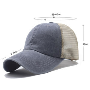 Casquette de baseball en maille respirante en coton Casquette de football Mans avec logo brodé personnalisé non structuré - Product Image 3