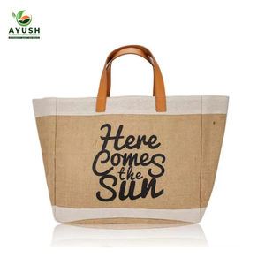 Luxury shopping <b>bag</b> with custom logo designed from jute material 100% eco friendly shop <b>bags</b> - Product Image 2