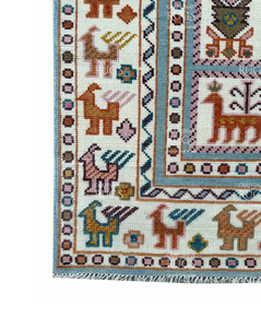 Tapis crème élégant noué à la main Tapis tribal de style antique Disponible en 4x6, 5x8, 6x9, 8x10, 9x12, tapis de salon 10x14 pieds - Product Image 1