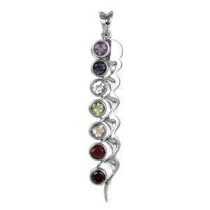 Collier pendentif chakra élégant en argent 925 plaqué or rhodié pour les fêtes des femmes, cadeaux, bijoux religieux chrétiens en pierres précieuses - Product Image 2