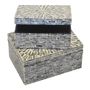 Boîte décorative en nacre de nouveau style pour la décoration de la maison et la boîte décorative de festival de cadeau de bijoux de stockage fabriquée au Vietnam - Product Image 1