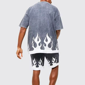 Bajo Moq Ropa personalizada Lavado ácido Conjunto corto Transpirable Venta al por mayor de calidad superior Hombres Lavado ácido Conjunto corto - Product Image 2