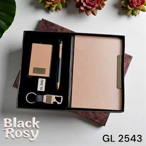 Exclusive 4 in <b>1</b> Business <b>Gift</b> Set Luxury Design Notebook Pen Key chain Card Holder Best <b>Gifts</b> Set Handmade Low Cost - Product Image 5