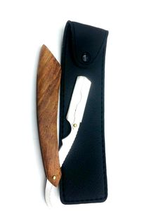 ASI, venta al por mayor, maquinilla de afeitar recta para hombres con mango de madera de nogal genuino, hoja de acero inoxidable, herramienta de peluquero para belleza y cuidado personal - Product Image 3