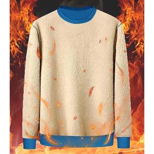 Automne hiver épaissir pulls chauds hauts décontractés pas de capuche à capuche vêtements de sport pulls unis - Product Image 3