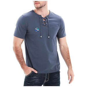 เสื้อยืดโอเวอร์ไซส์สำหรับใส่ไปยิมของผู้ชายเสื้อยืดทรงหลวมแขนสั้นผ้าคอตตอน/ใยไม้ไผ่พิมพ์ลาย - Product Image 5