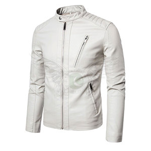 Service OEM, veste en cuir à fermeture éclair, style tendance, haute qualité, manches longues, hiver, homme, logo sur le devant, respirante, séchage rapide - Product Image 1