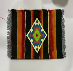 Bolso de mano con manta de sillín de estilo bohemio de cuero genuino con cesta, Asa mecanizada, cierre de cremallera, bolso de mano portátil, decoración de borlas - Product Image 3