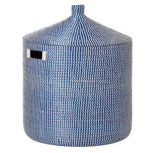 HNH Craft's Eco-Friendly Best Choice Customizable OEM Rectangle Seagrass Bohemian Handwoven Multifunction 0-1L Capacity <b>Storage</b> - Product Image 1