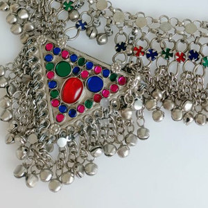 Conjunto de joyería afgana de moda de lujo para mujer, pendientes, collar, anillo, conjunto de joyería de boda para mujer - Product Image 6