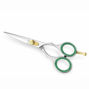 Tijeras Profesionales de Peluquería de 6.5 Pulgadas, Tijeras de Barbero de Acero Inoxidable con Hoja Convexa y Estilo de Tornillo Dorado - Product Image 4