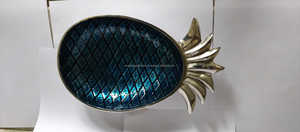 Frutero de metal con forma de piña de aluminio, soporte de fruta esmaltado artesanal - Product Image 3