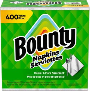 Bounty Kitchen Roll 3 Ply Absorbente Suave Desechable Lavable Blanco 400 Cuenta - Product Image 6
