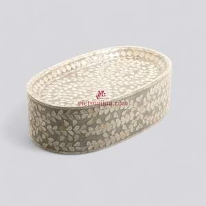 Soporte de Pastel de Lujo, No Tóxico, Ecológico, Hecho a Mano, con Núcleo de Bambú y Nácar, para Exhibición de Postres de Eid, Decoración Festiva de Mesa, Regalo - Product Image 2