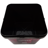 Seau et couvercle en PP IML recyclable anti-effraction de 10 litres, carré, DKK10500, avec couleur personnalisée pour l'emballage du tabac