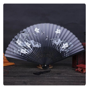 ABANICO DE MANO DE BAMBÚ ESTILO VINTAGE-CLÁSICO Y ELEGANTE-PERFECTO PARA BODAS Y FIESTAS-DESCUENTOS POR PEDIDOS A GRANEL - Product Image 4