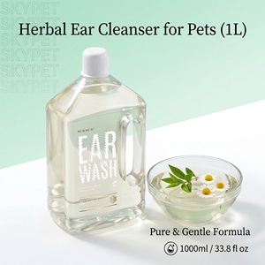 Nettoyant Auriculaire <span class=keywords><strong>Naturel</strong></span> aux Herbes pour Animaux de Compagnie, Formule Douce Anti-<span class=keywords><strong>Mites</strong></span> et Dégraissant, 1L, Vente en Gros, Marque Privée, pour Chiens et Chats - Product Image 1