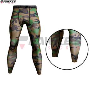 Collants de gymnastique à taille élastique Pantalon de compression taille moyenne pour hommes Leggings actifs à séchage rapide Jogger Pantalon d'entraînement à imprimé floral - Product Image 6