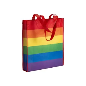 Borse Shopper Arcobaleno in R-PET Ecologiche, Gadget Ecosostenibili, Prodotto Promozionale - Product Image 1