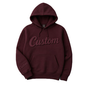 À la mode polaire Baggy gaufrage pull surdimensionné sweats à capuche pour hommes personnalisé 3d Logo imprimé sweat à capuche en relief - Product Image 6