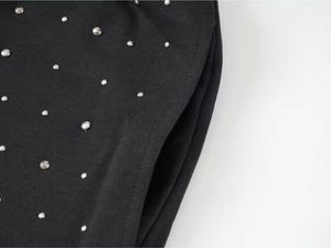 2024, fabricantes de alta calidad, precio al por mayor, novedad de verano, pantalones cortos negros holgados y cómodos con diamantes de imitación para hombre - Product Image 6